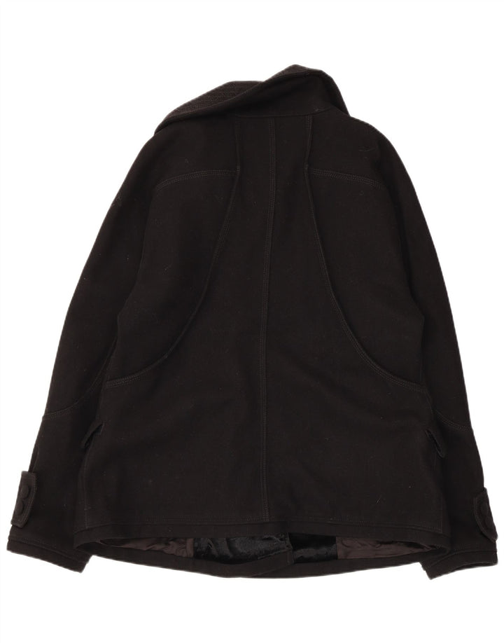 Exte Damen Pea Coat IT 48 XL Schwarze Wolle