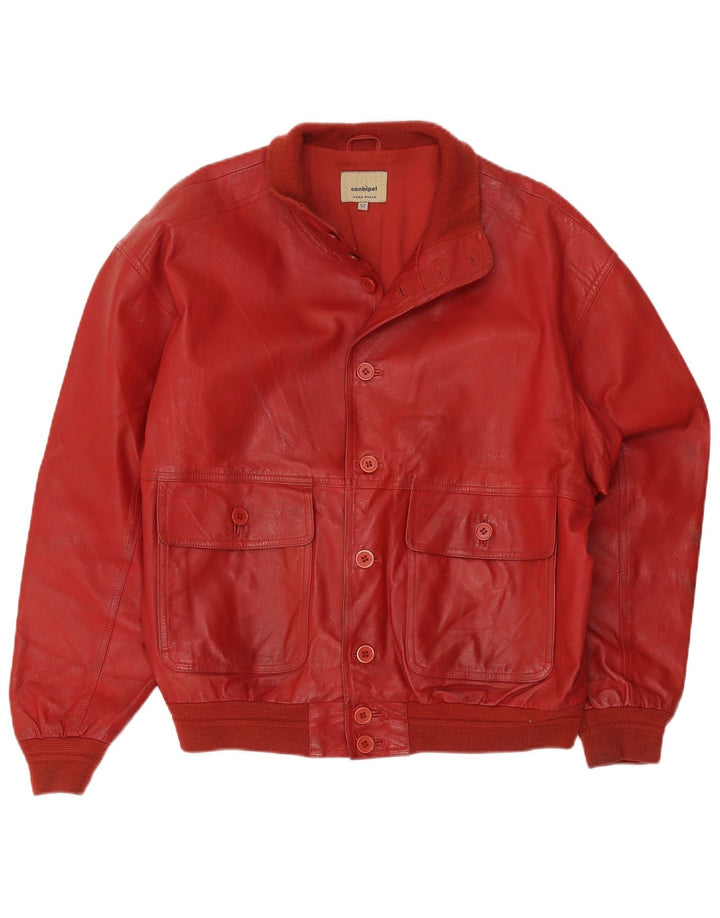 Conbipel Herren Lederjacke IT 52 Großes rotes Leder