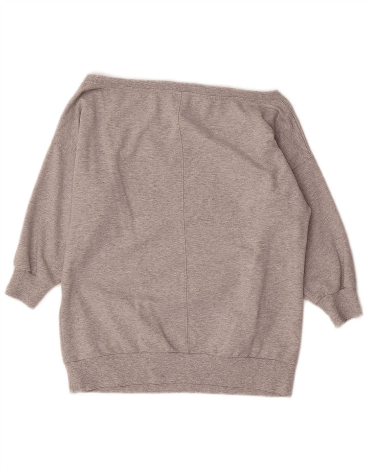 Errea Damen-Sweatshirt, übergroß, schulterfrei, Gr. 10, Größe S, Grau