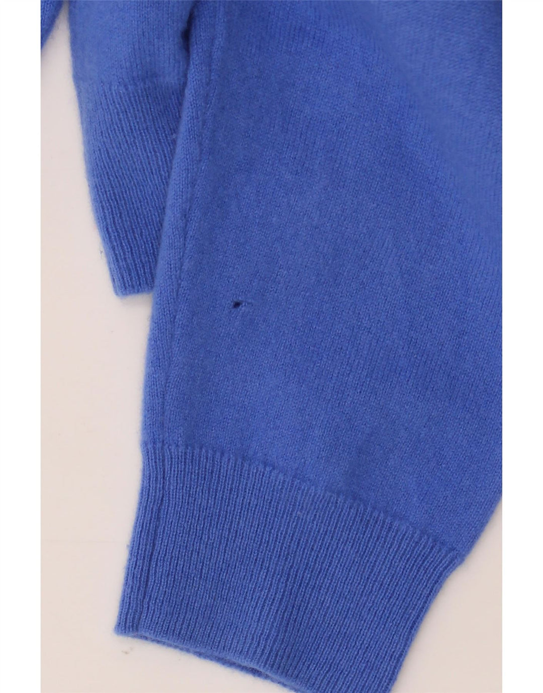 Massimo Dutti Herren-Pullover mit Rundhalsausschnitt, XL, blaue Wolle