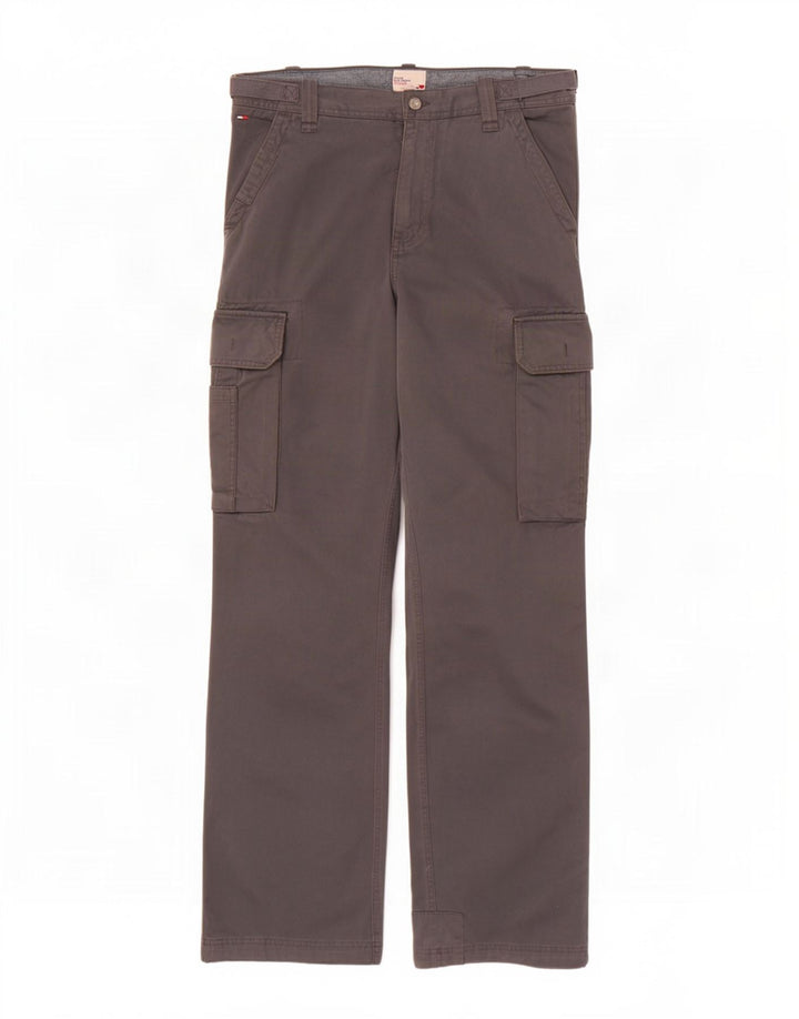 Tommy Hilfiger Herren gerade Cargohose W32 L34 graue Baumwolle