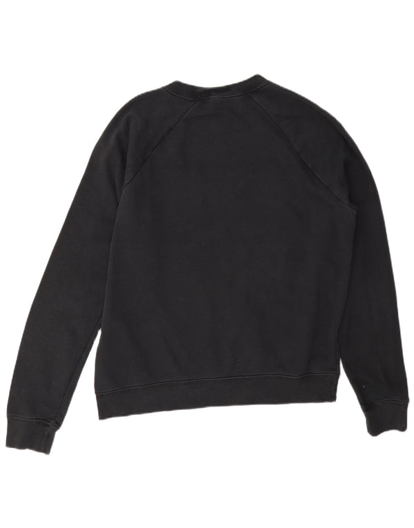 Nike Womens Graphic Sweatshirt Pullover UK 14 Mittelschwarze Baumwolle