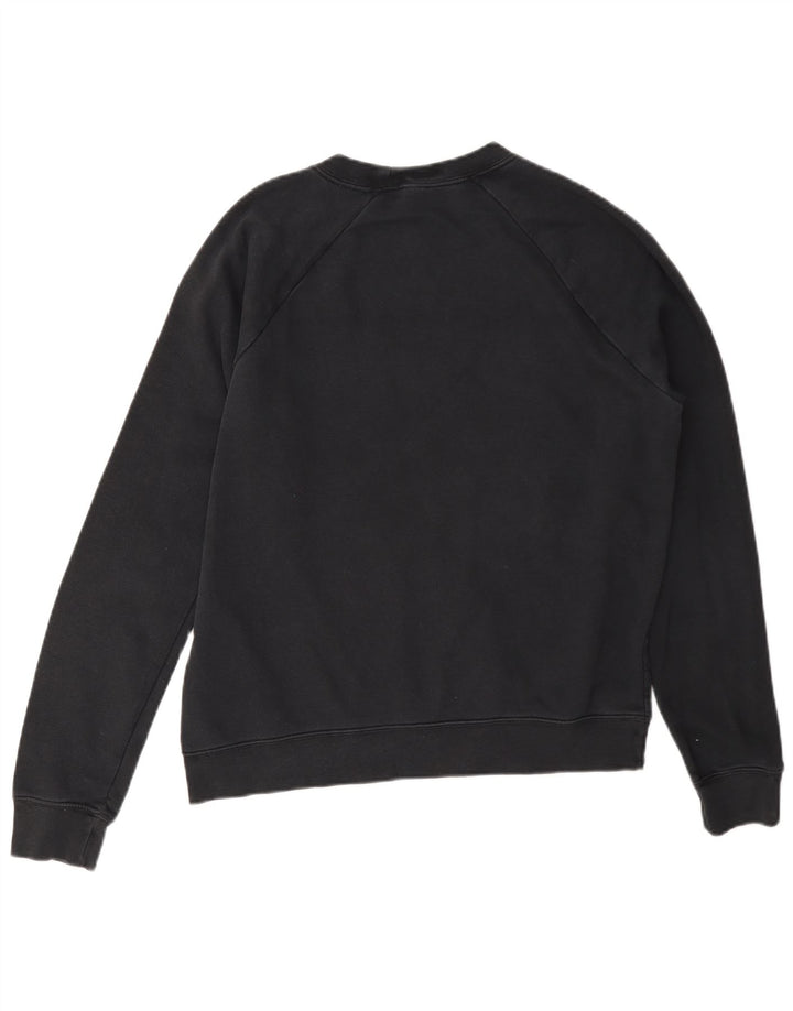 Nike Womens Graphic Sweatshirt Pullover UK 14 Mittelschwarze Baumwolle