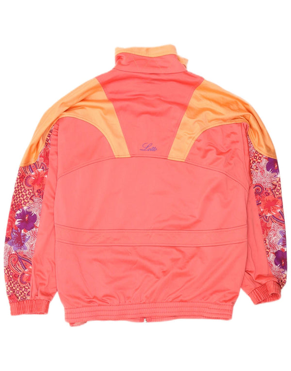 Lotto Damen-Trainingsanzug-Top-Jacke, UK 16, Größe L, Rosa, Farbblock