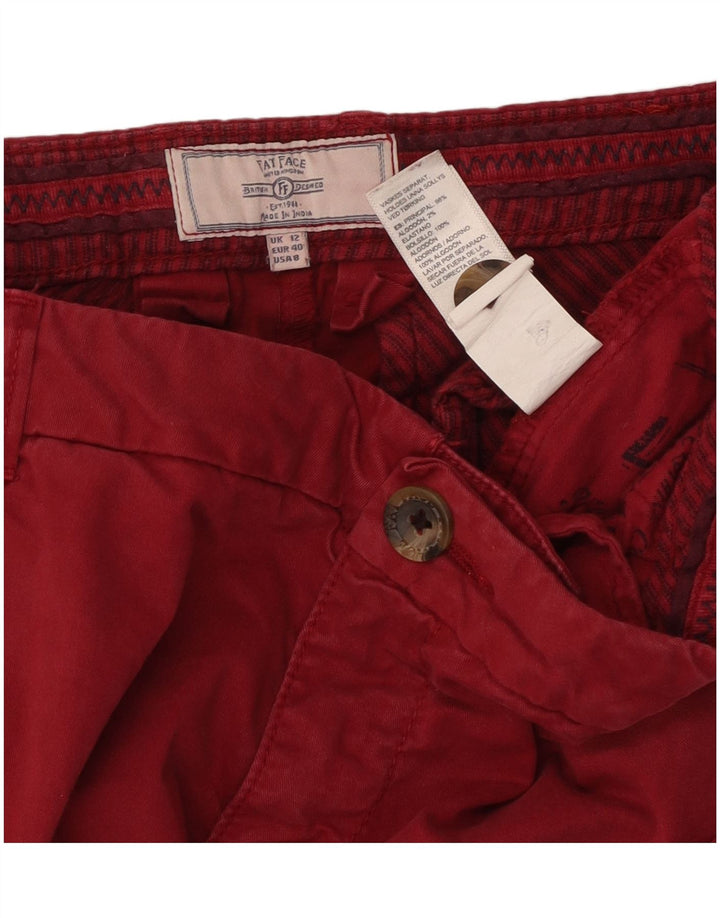 FAT FACE Gerade Capri-Hose für Damen, UK 12, M, W34, L23, Rot, Baumwolle