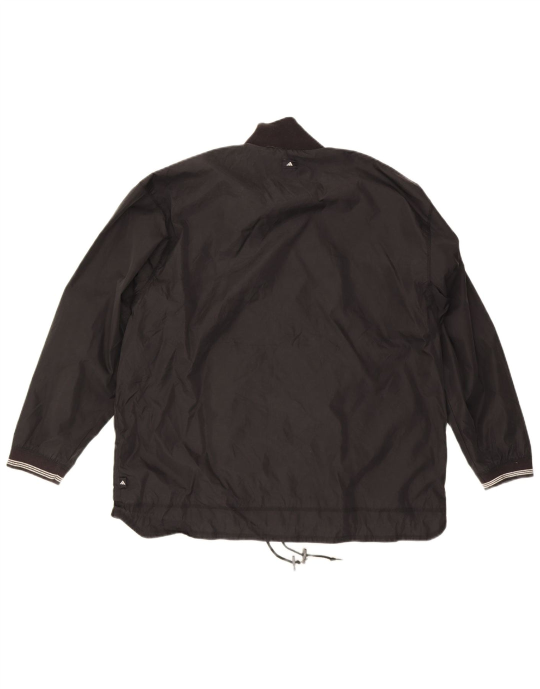 ADIDAS Womens Oversized Rain Jacket UK 16 Large Black Nylon