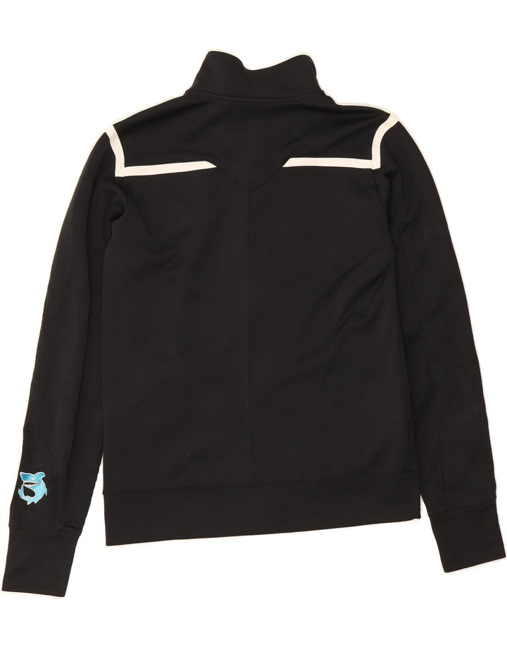 NIKE Womens Dri Fit Graphic Tracksuit Top Jacket UK 14 Medium Black Vintage Nike and Second-Hand Nike from Messina Hembry 