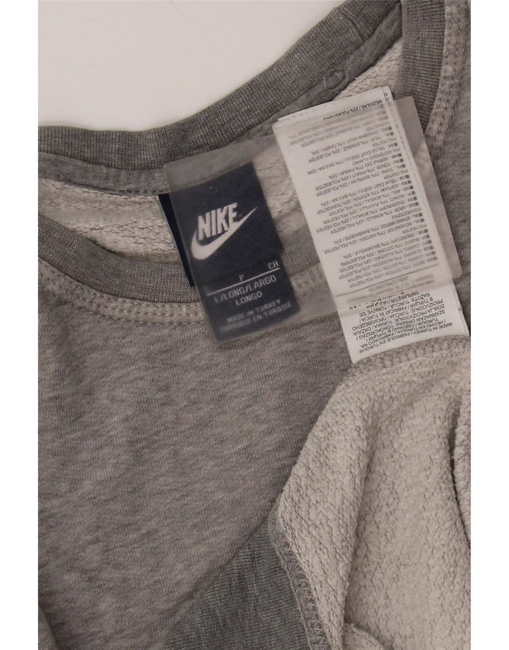 Nike Herren-Sweatshirt-Pullover, klein, grau gefleckte Baumwolle