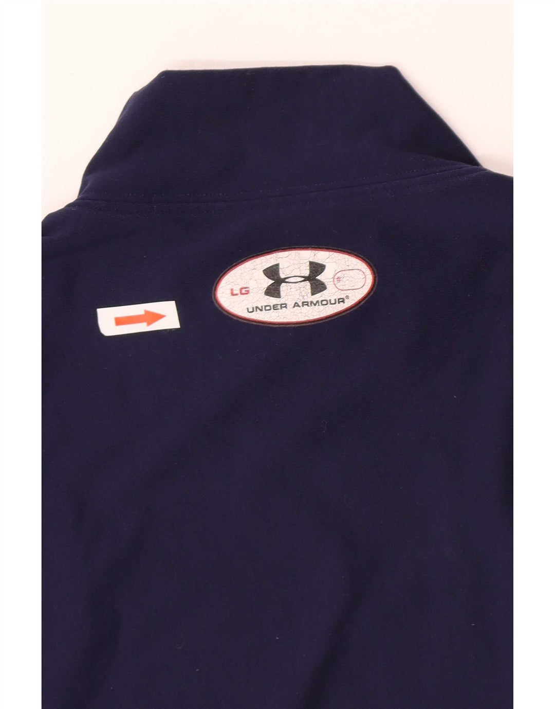 Under Armour Damen Top Langarm UK 14 Large Marineblau Nylon