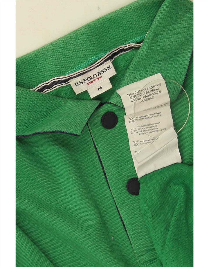 U.S. Polo Assn. Herren-Grafikhemd aus mittelgrüner Baumwolle