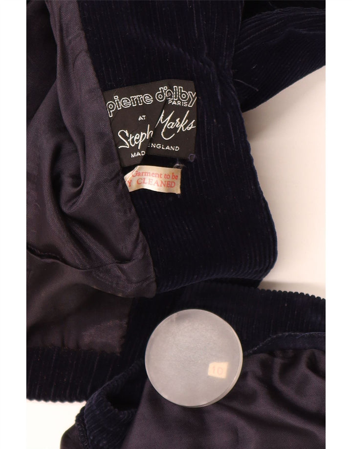 PIERRE D'ALBY Damen Cord 2-teiliges Rockset UK 10 Small W24 Marineblau