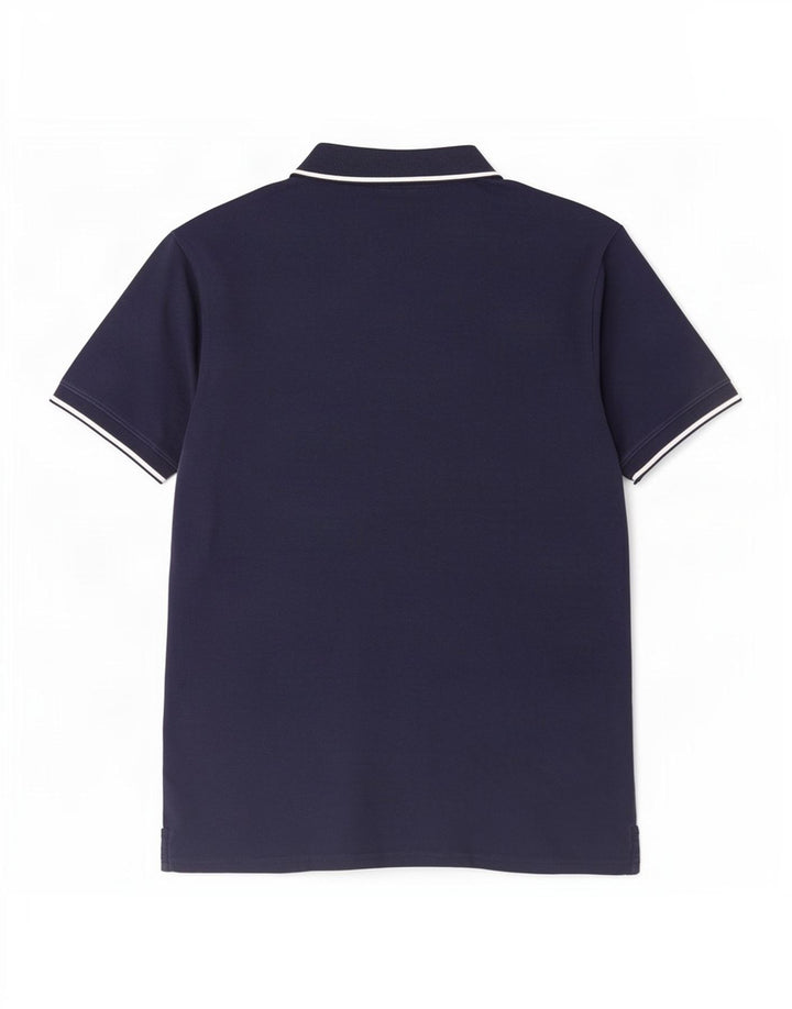 Lyle & Scott Herren-Poloshirt, mittelgroß, Marineblau gestreift
