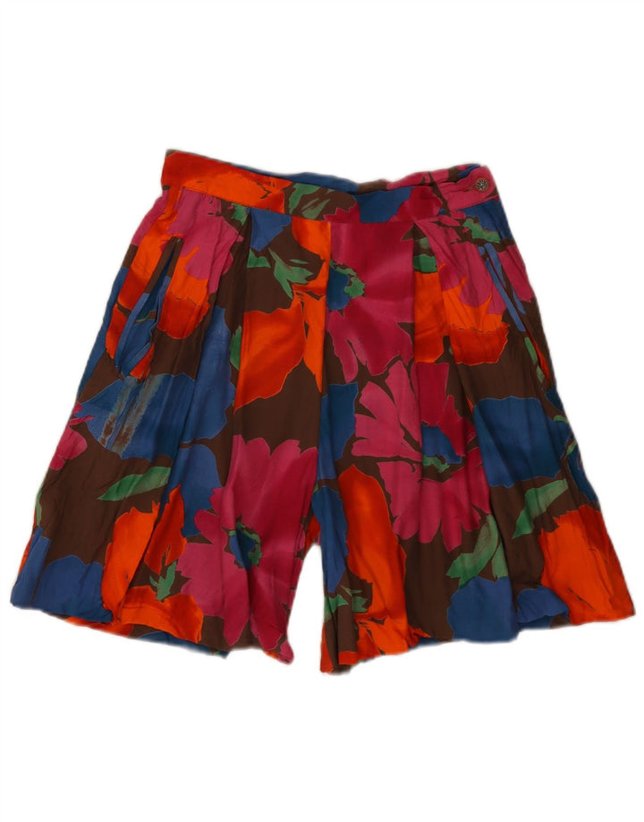 Preca Damen-Freizeitshorts W26, kleine, mehrfarbige, florale Viskose
