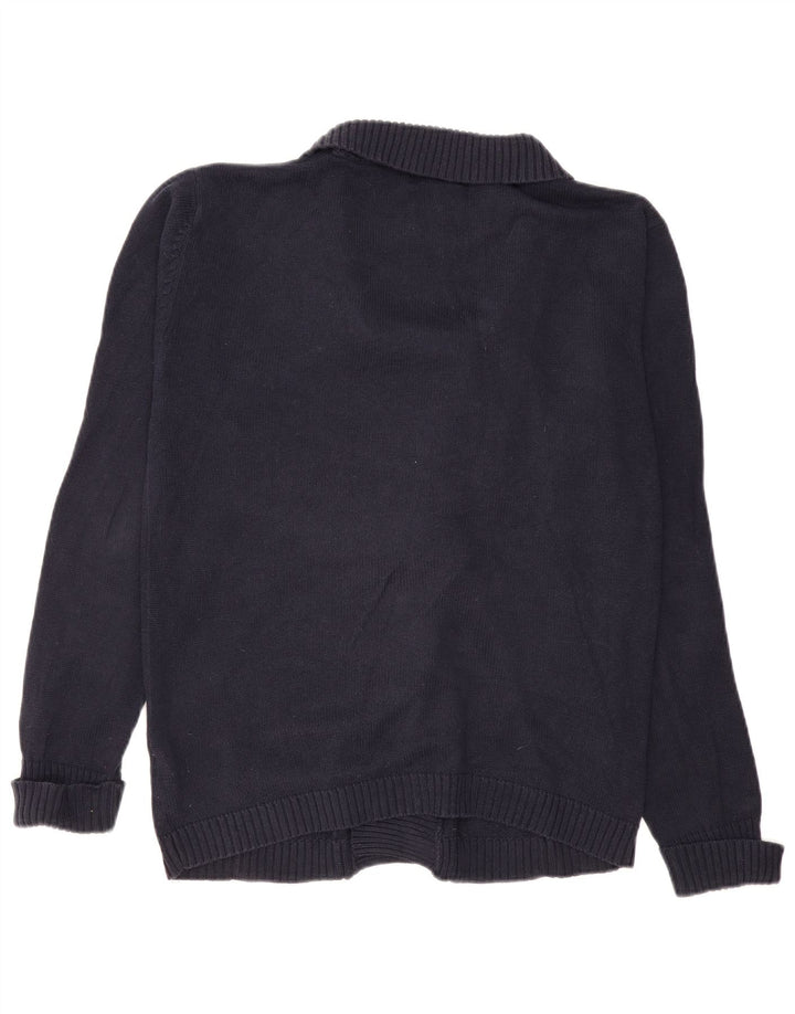 Zara Herren-Strickjacke, groß, marineblau, Baumwolle