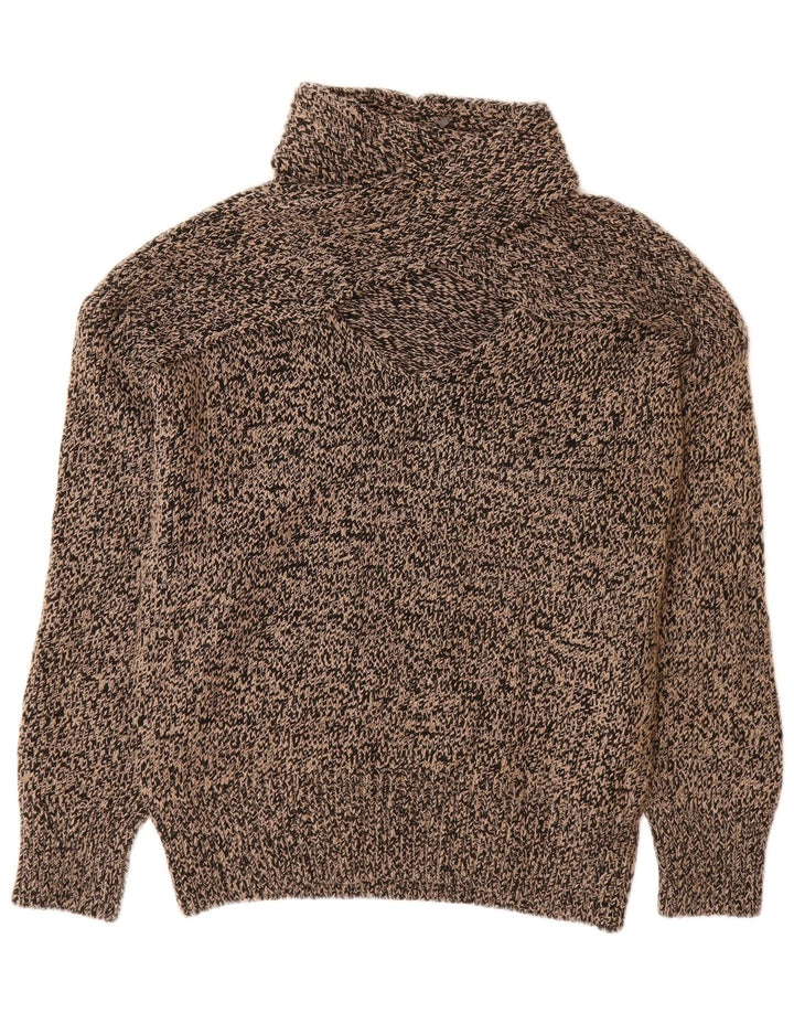 Rollkragenpullover für Damen von ZARA, Gr. 40, Größe L, Acryl, beige meliert