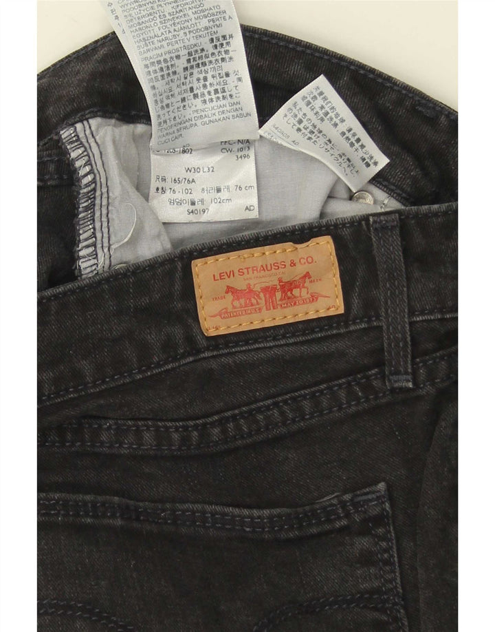 Levi's Damen Skinny Jeans W30 L32 Schwarze Baumwolle