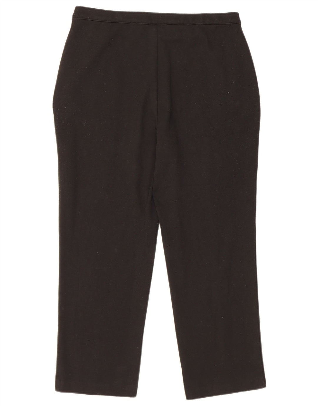 Marks & Spencer Damen gerade geschnittene Hose UK 12 Medium W30 L24 Schwarz