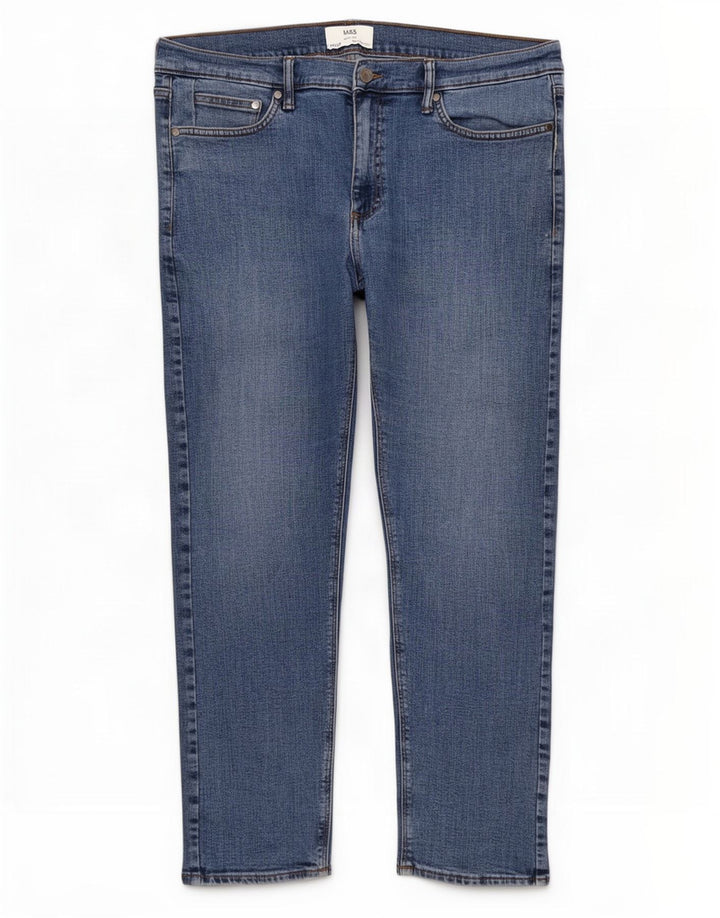 Marks & Spencer Herren Slim Jeans W36 L29 Blaue Baumwolle