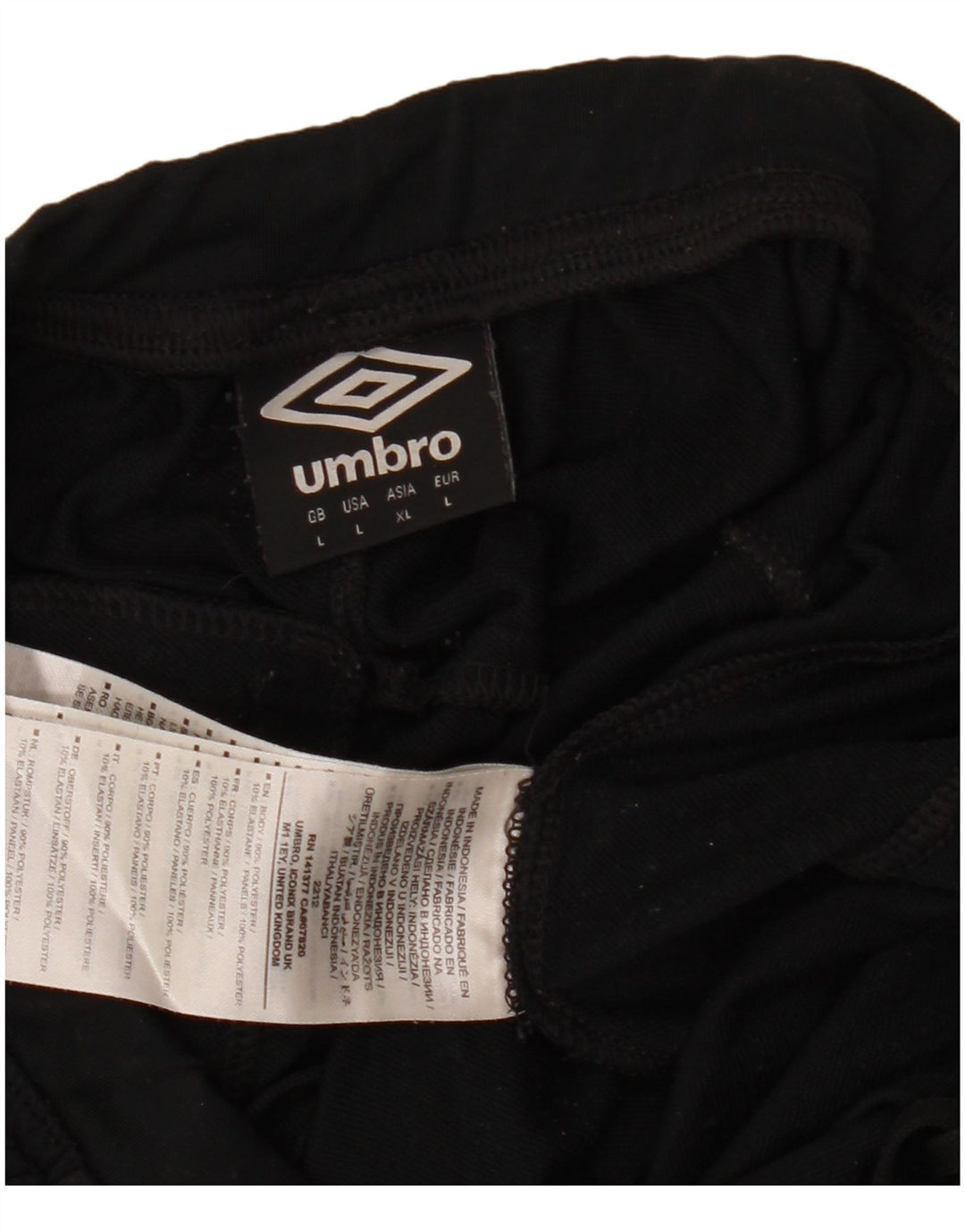 Umbro Herren-Trainingshose, groß, aus schwarzem Polyester