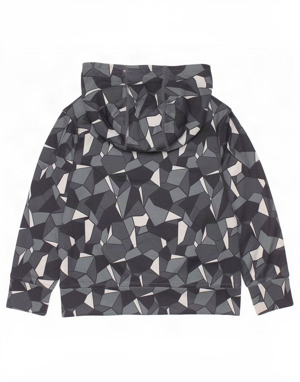 Puma Kapuzenpullover für Jungen, 7–8 Jahre, Größe S, grau, geometrisch, Polyester