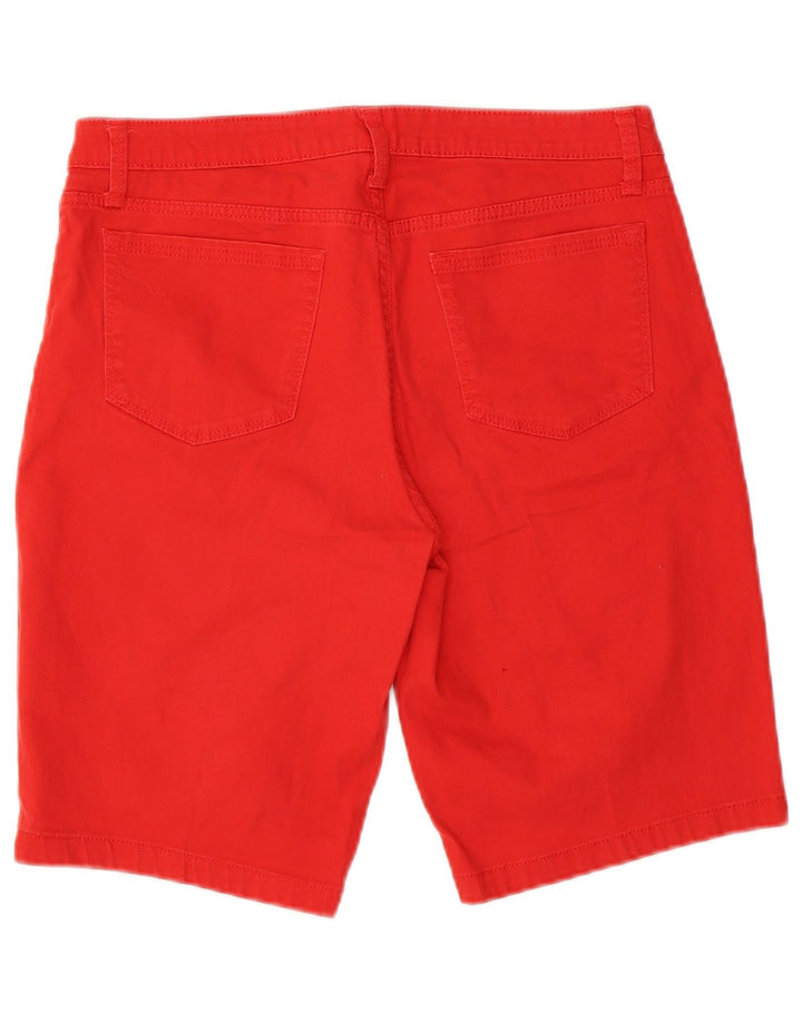 Lee Womens Riders Mid Rise Bermuda Shorts US 12 Large W32 Rote Baumwolle