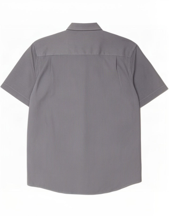 Pierre Cardin Herren-Hemd, kurzärmelig, normale Passform, groß, Marineblau, Chevron