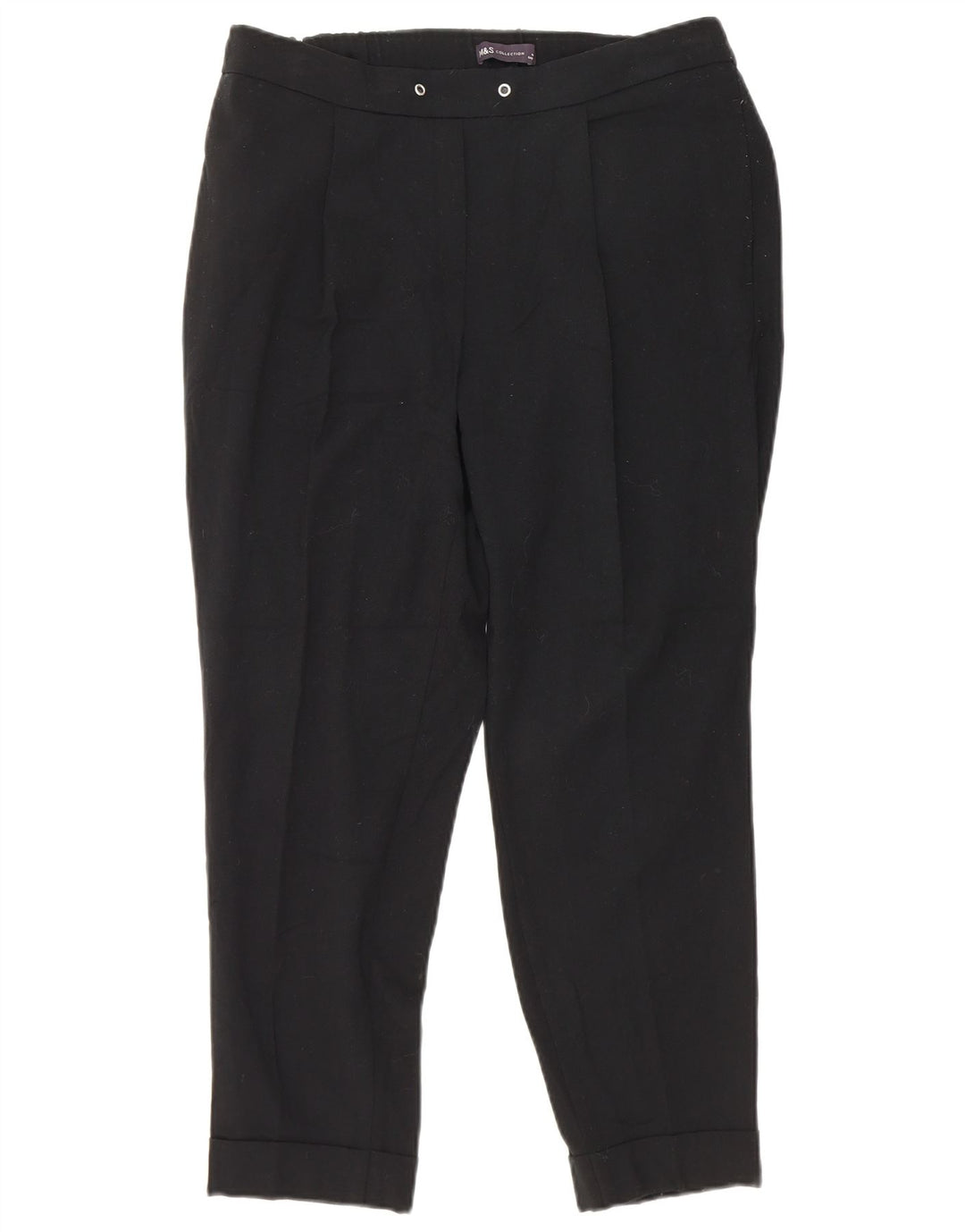 Marks & Spencer Damen Slim Cropped-Hose UK 12 Medium W30 L25 Schwarz