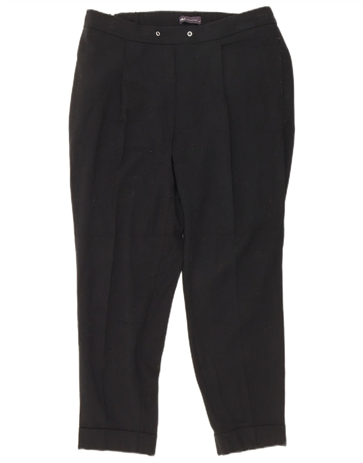 Marks & Spencer Damen Slim Cropped-Hose UK 12 Medium W30 L25 Schwarz
