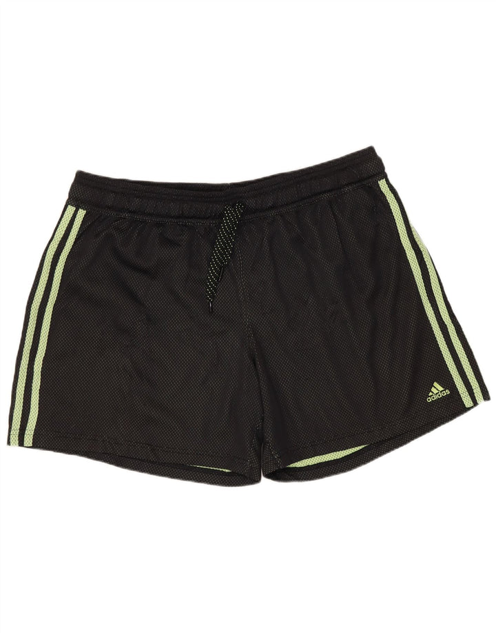 Adidas Damen Sportshorts UK 16/18 Large Schwarz Polyester