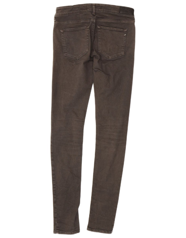 Replay Damen Super Skinny Jeans W27 L32 Graue Baumwolle