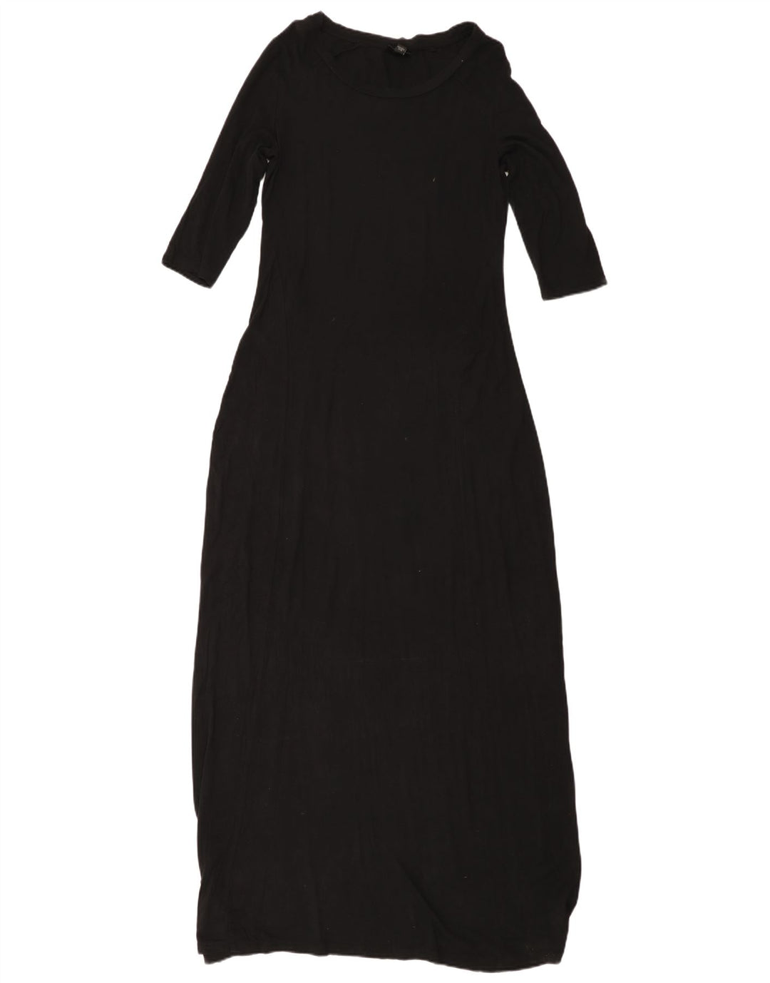 MOSSIMO Damen-Maxikleid mit 3/4-Ärmeln, Größe S, Schwarz, Viskose