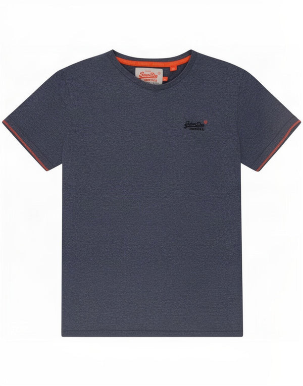 Superdry Damen T-Shirt Top UK 16 Large Blau Baumwolle
