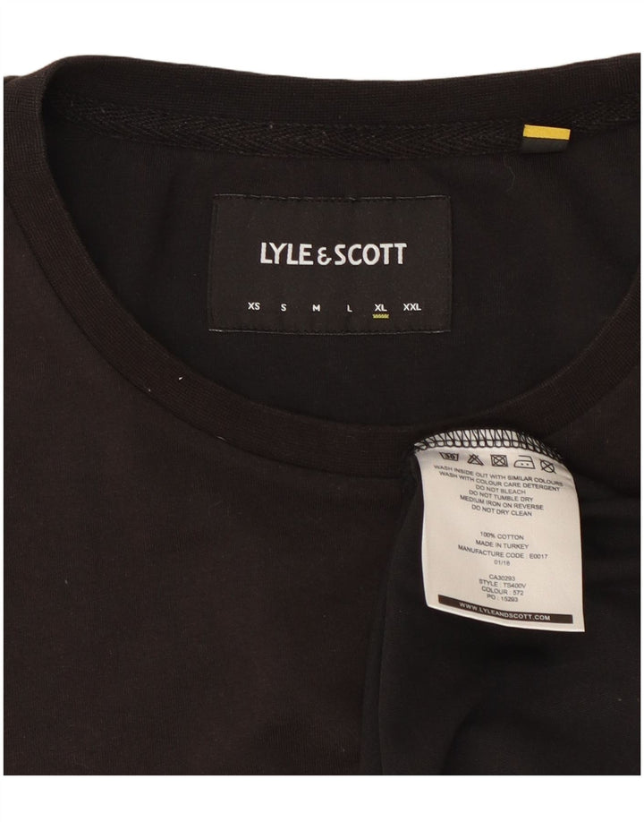 Lyle & Scott Herren T-Shirt Top XL Schwarz Baumwolle