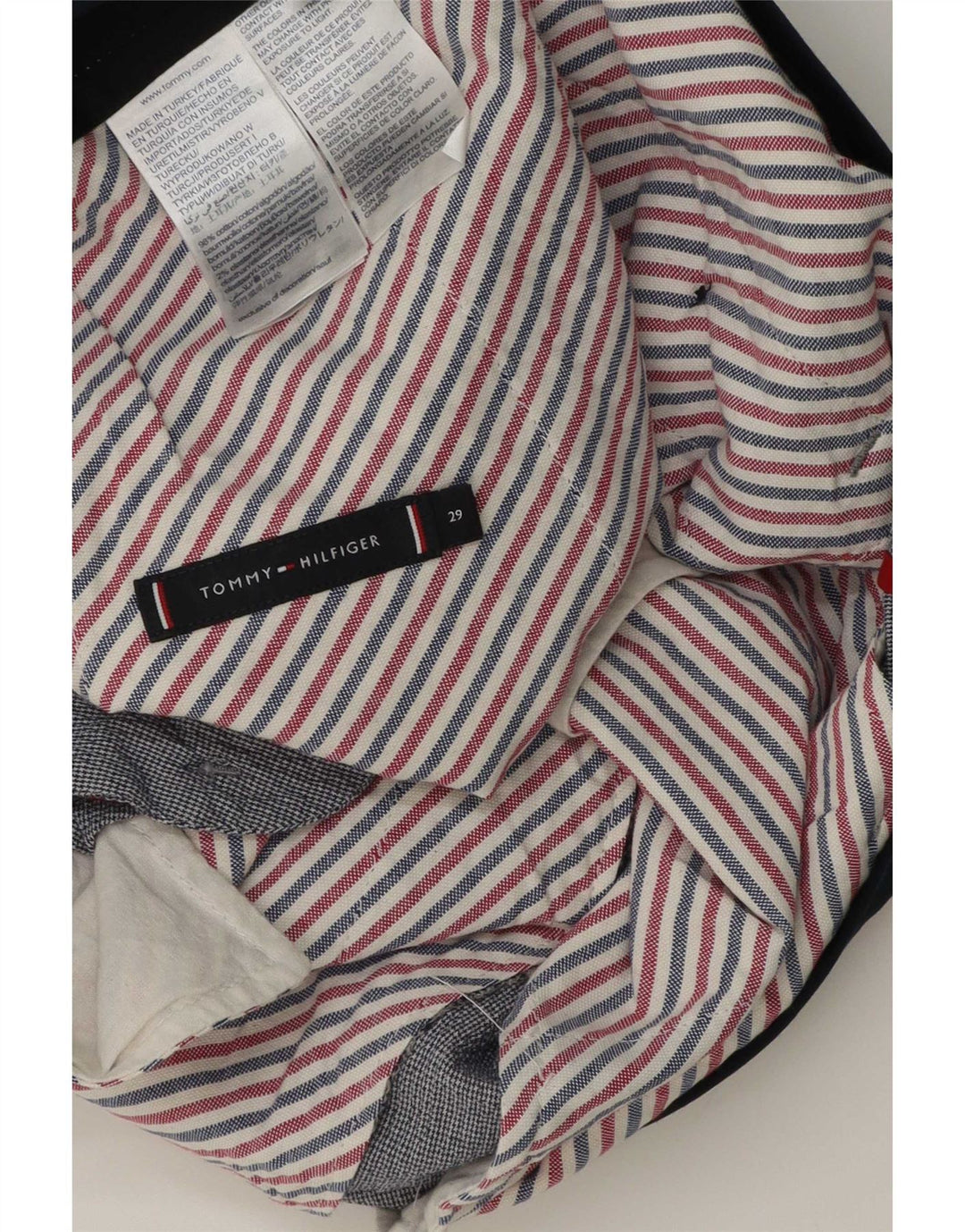 Tommy Hilfiger Herren Chinoshorts W29 mittelgraue Baumwolle