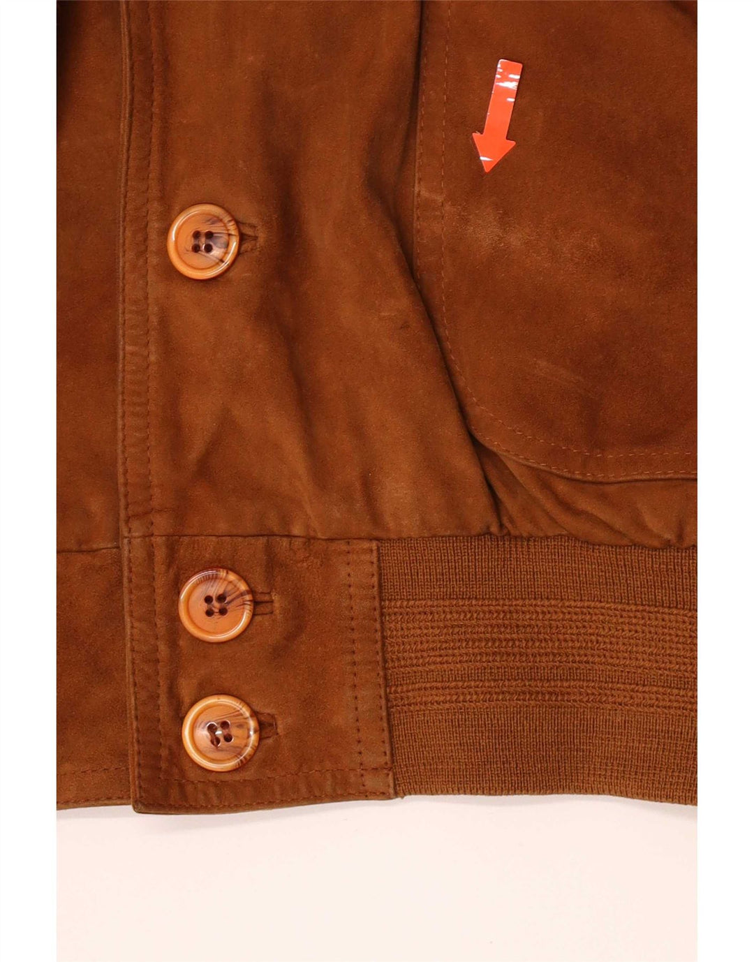 Essebi Herren-Bomberjacke aus Wildleder, EU 50, großes beiges Leder