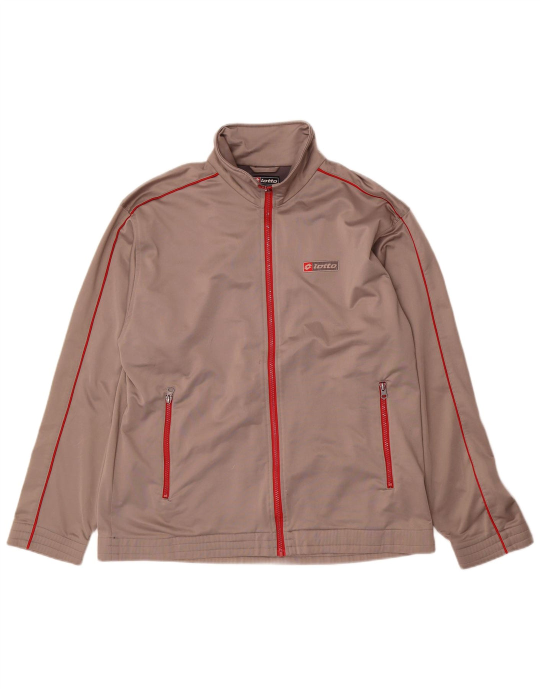 Lotto Herren-Trainingsanzug-Top-Jacke, großes graues Polyester