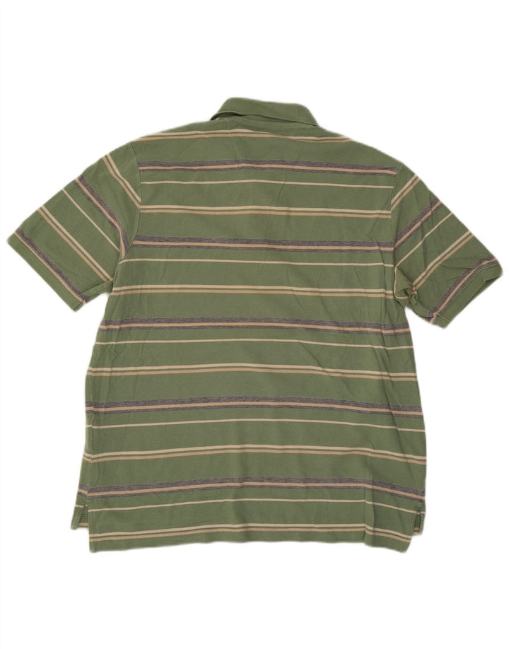 Eddie Bauer Herren-Poloshirt, groß, grün gestreift, Baumwolle