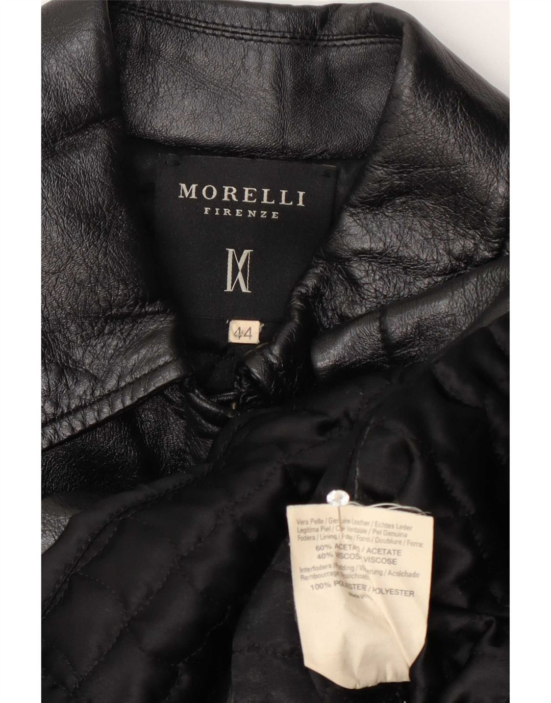 Morelli Damen Lederjacke IT 44 Medium Schwarz