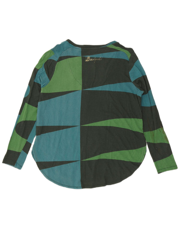 Desigual Damen Graphic Top Langarm UK 20 2XL Mehrfarbig Geometrisch
