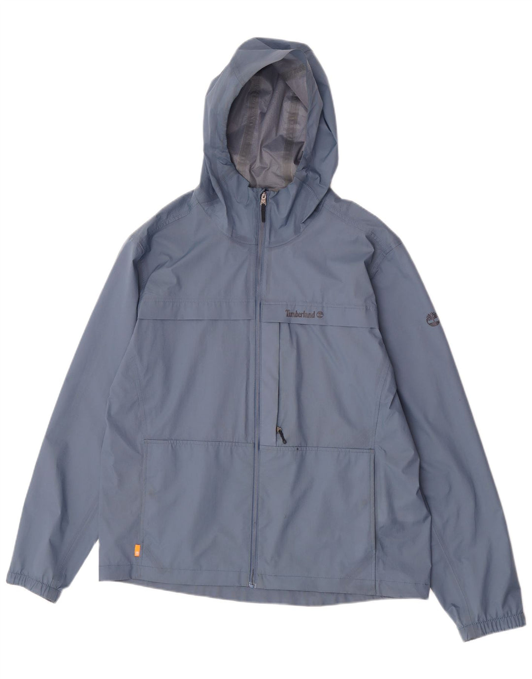 Timberland Herren-Regenjacke mit Kapuze, UK 40, großes blaues Nylon