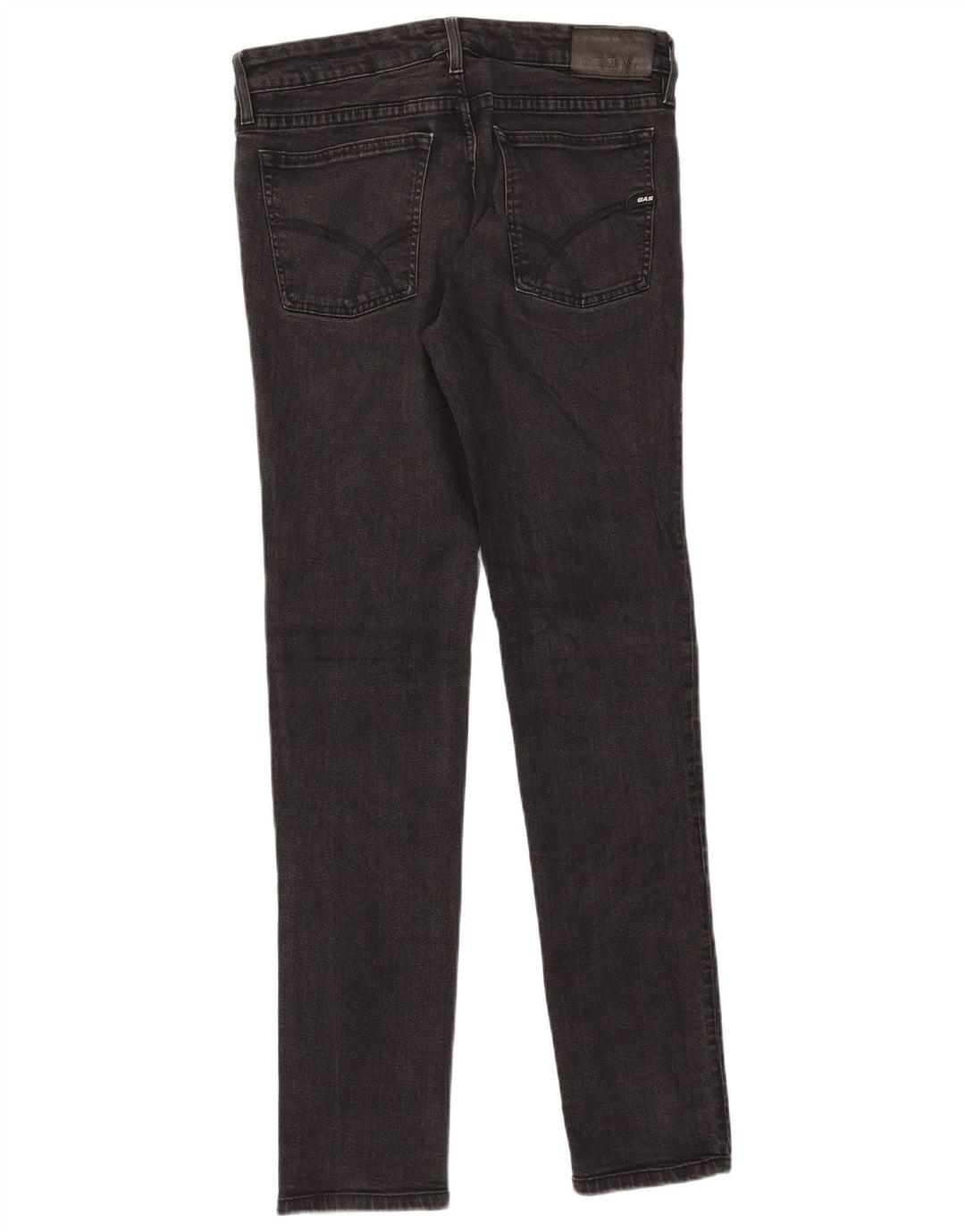 Gas Damen Anders Slim Jeans W33 L34 Schwarze Baumwolle