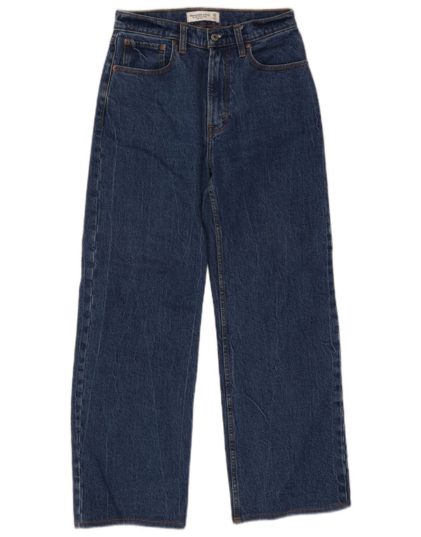 Abercrombie & Fitch Damen High Rise Loose Jeans US 2 XS W26 L27 Blau 90er Jahre