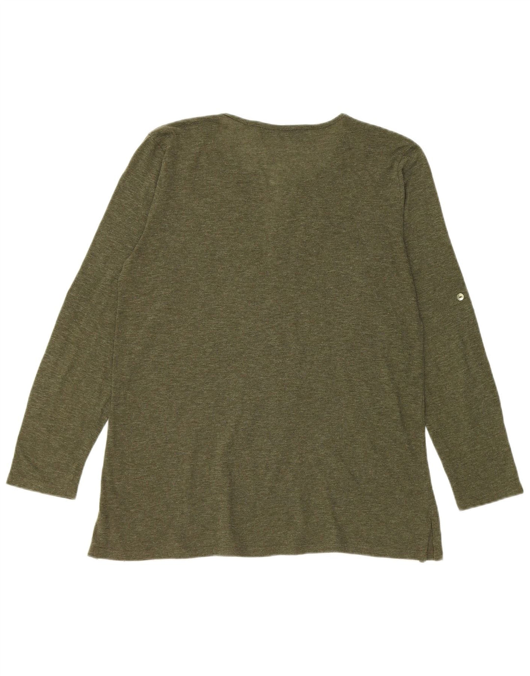 Zara Damen Top Langarm UK 16 Large Grün meliert