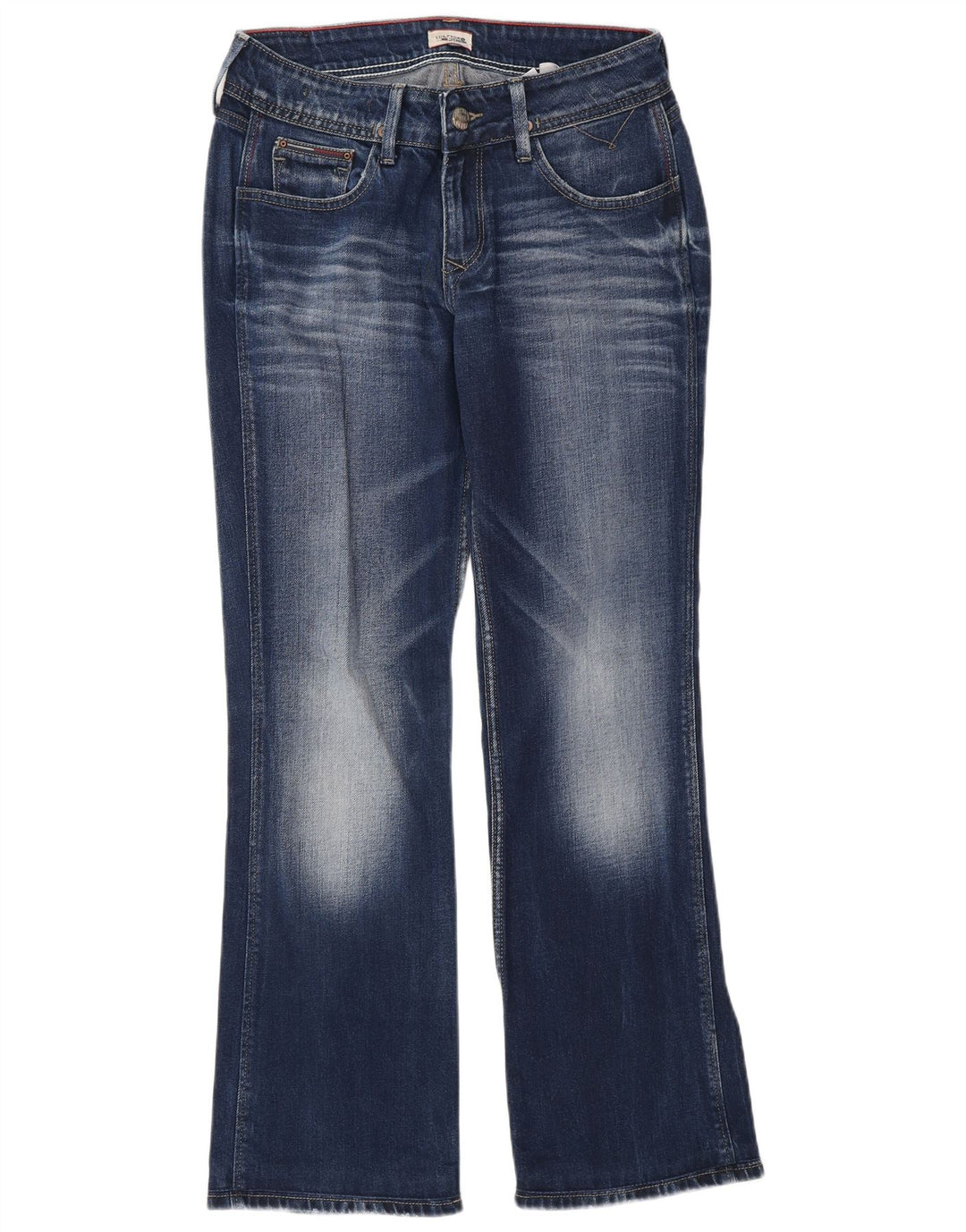 Tommy Hilfiger Damen Bootcut Jeans W28 L30 Blaue Baumwolle
