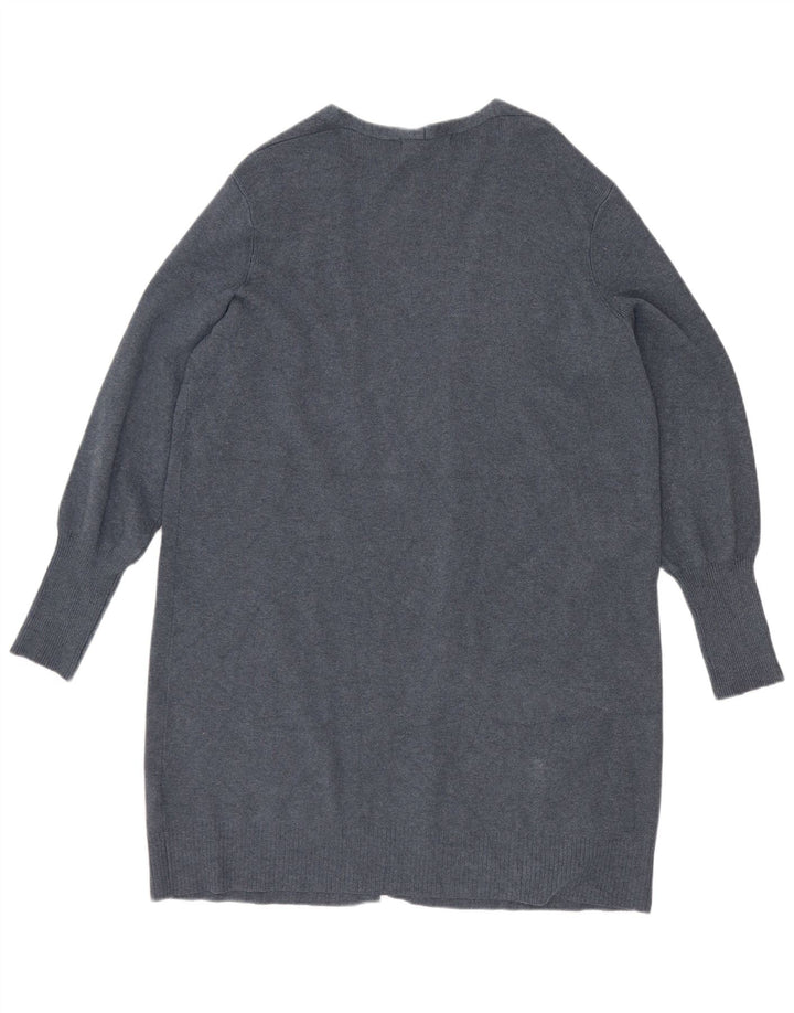 Marks & Spencer Damen Longline Open Cardigan Pullover UK 14 Large Blau