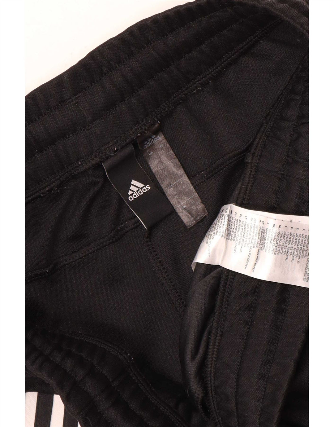 Adidas Damen Leggings UK 16/18 Large Schwarz Colourblock Polyester