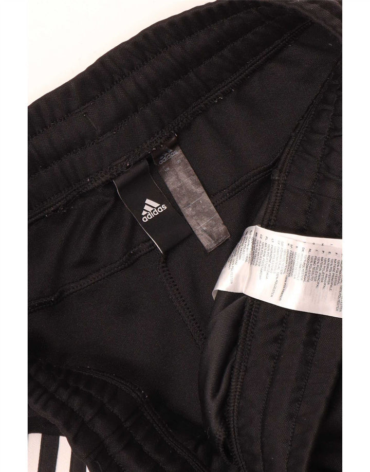Adidas Damen Leggings UK 16/18 Large Schwarz Colourblock Polyester