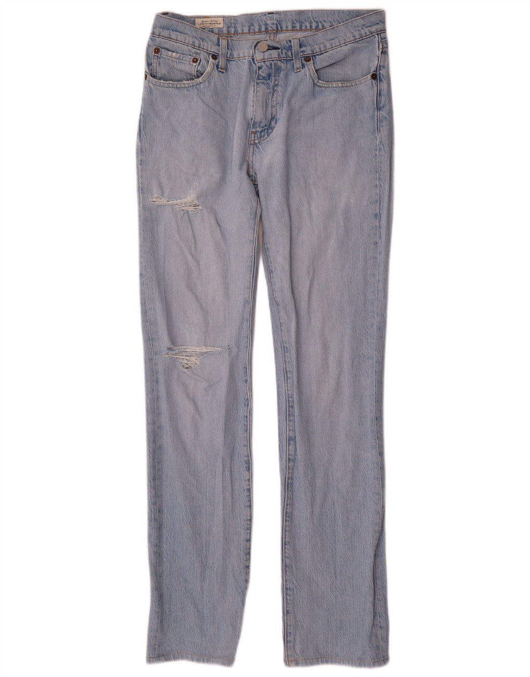 Levi's Herren 511 Distressed Slim Jeans W30 L34 Blaue Baumwolle
