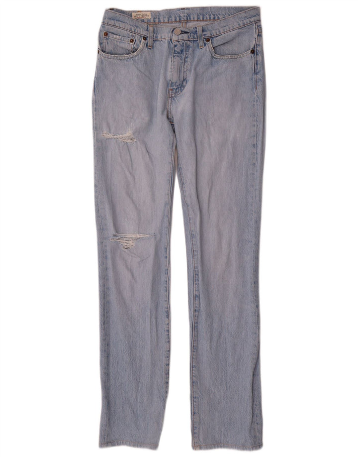 Levi's Herren 511 Distressed Slim Jeans W30 L34 Blaue Baumwolle