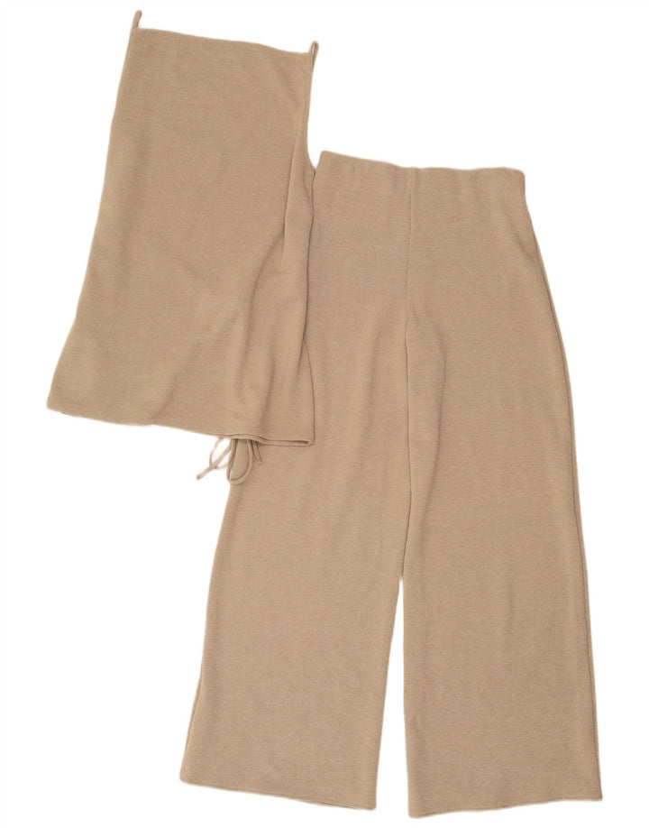 Zara Damen 2-teiliges Set UK 8 Small W28 L28 Beige Polyester